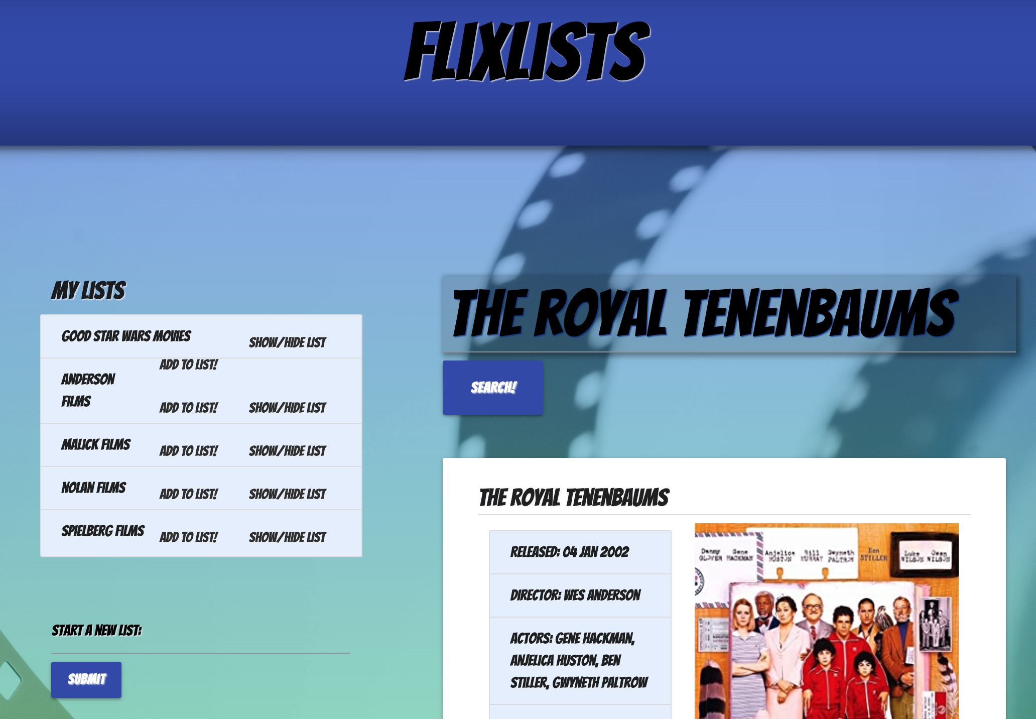 flixlists app screenshot link